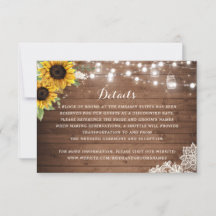 Rustic Sunflower Wood String Lights Details Insert