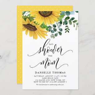 Rustic Sunflowers and Eucalyptus Fall Baby Shower Invitation