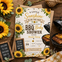 Rustic Sunflowers Baby Shower BBQ