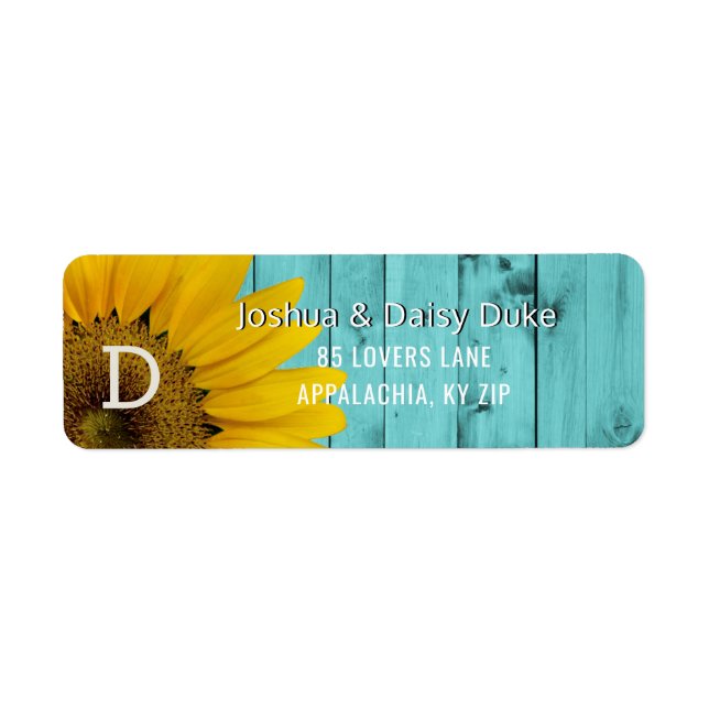 Rustic Sunflowers Barnwood Country Western Wedding (Front)