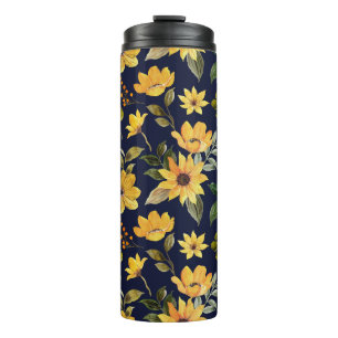 Rustic Sunflowers Boho Botanical   Thermal Tumbler