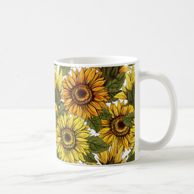 Rustic Sunflowers Garden Country Coffee Coffee Mug (Right)
