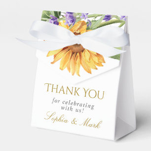 Rustic Sunflowers & Lavander Wedding Favour Box