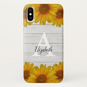 Rustic Sunflowers   Monogram Case-Mate iPhone Case