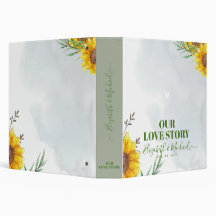 Rustic Sunflowers Newlyweds Gift Planners Journals