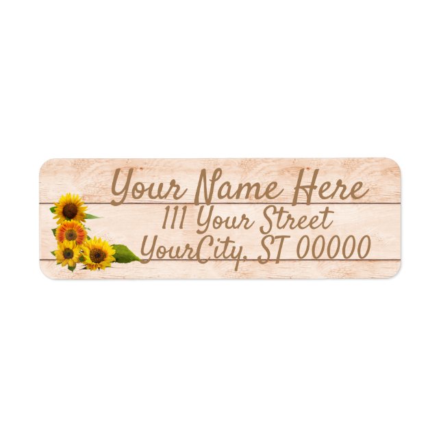 Rustic Sunflowers on Wood (Front)