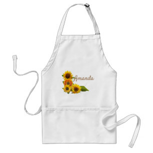 Rustic Sunflowers on Wood Standard Apron