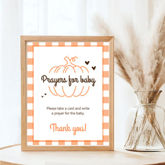 Rustic Sweet Pumpkin Baby Shower Prayers For Baby Poster