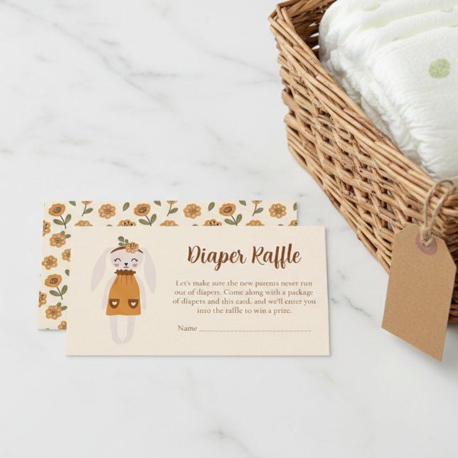 Rustic Sweet Rabbit Baby Shower Game Enclosure Card (Rustic sweet rabbit baby shower game enclosure card)