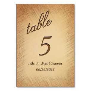 Rustic Table Number Table Cards