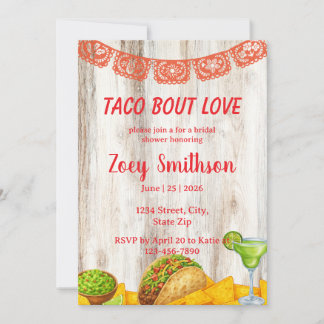 Rustic Taco ‘Bout Love Bridal Shower Invitation