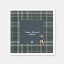 Rustic Tartan Bear Baby Shower