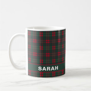Rustic Tartan Plaid Name Coffee Mug
