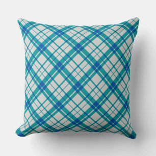Rustic tartan scottish blue pattern British clan Cushion