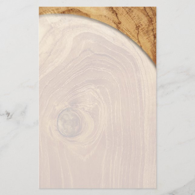Rustic Teak Wood Grain Texture Modern Photo Flyer (Front)