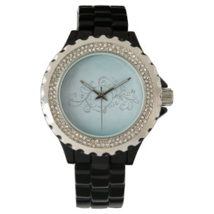 Rustic Teal and Grey Bohemian  Flourish Watch