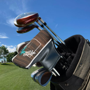 Rustic Teal Butterfly Golf Head Cover