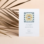 Rustic Teal Green Autumn Geometric Quilt Wedding Save The Date<br><div class="desc">Rustic Teal Green Autumn Geometric Quilt Wedding Save the Date</div>