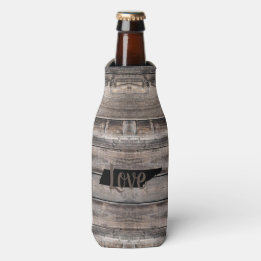 rustic TENNESSEE LOVE in script | Bottle Cooler