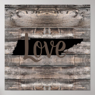 rustic TENNESSEE LOVE Poster