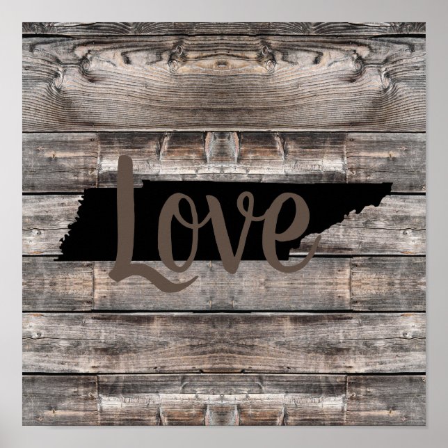 rustic TENNESSEE LOVE | Poster (Front)