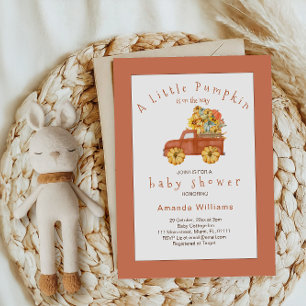 Rustic Terracotta Fall Baby Shower Invitation