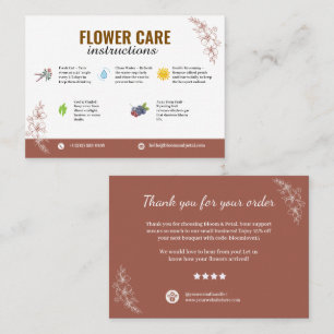 Rustic Terracotta Flower Care Thank You Card