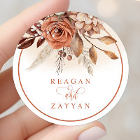 Rustic Terracotta Flowers And Pampas Grass