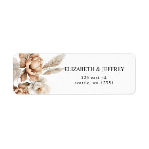 Rustic Terracotta Pampas Boho Floral Fall Wedding