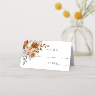 Rustic Terracotta Wedding Place & Escort Cards