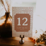 Rustic Terracotta Wedding Table Card<br><div class="desc">If you're planning a rustic-themed wedding in Mexico,  choosing the right table numbers is a great way to add a touch of charm and personality to your reception. This Mexican tile design table numbers can be easily customised with numbers or names. Matching items in our Rustic Destination Wedding Collection</div>