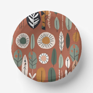 Rustic Terracotta Wildflower Boho Spring Style Paper Plate