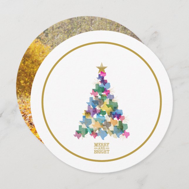 Rustic Texas Christmas Tree Card (Front/Back)