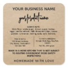 Rustic Texas Cottage Law Food label sticker