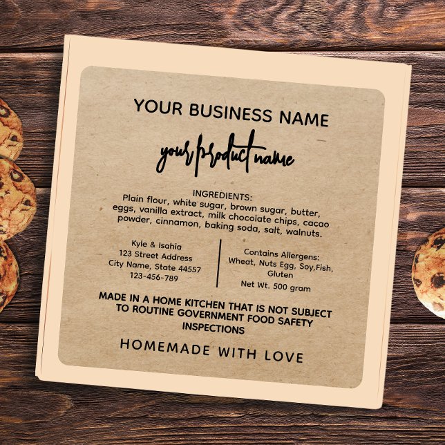 Rustic Texas Cottage Law Food label sticker (Creator Uploaded)