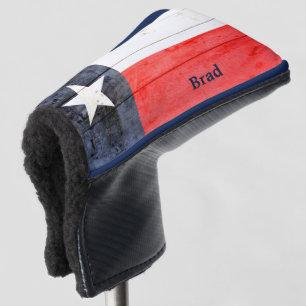Rustic Texas Flag Personalised Golf Head Cover