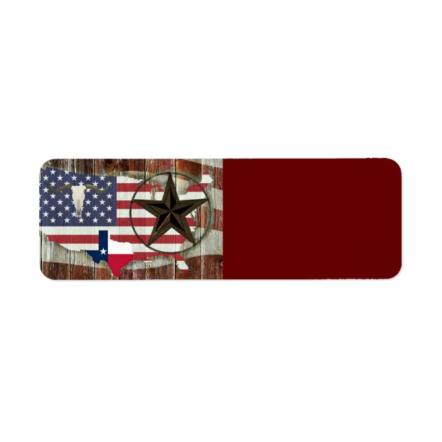 Rustic Texas Lone Star Texas Long Horn (Front)
