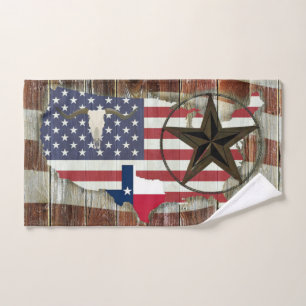 Rustic Texas Lone Star Texas Long Horn Bath Towel Set
