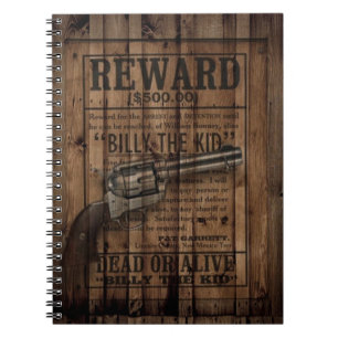 rustic texas star cowboy western country dual gun spiral notebook