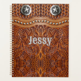 Rustic Texas Star Cowboy Western Country Pattern Planner