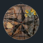 Rustic Texas Star Western Pistol Cowboy Boots Dartboard<br><div class="desc">Rustic Texas Star</div>