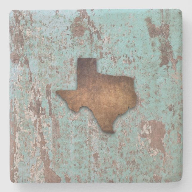 Rustic Texas Stone Coaster (Front)