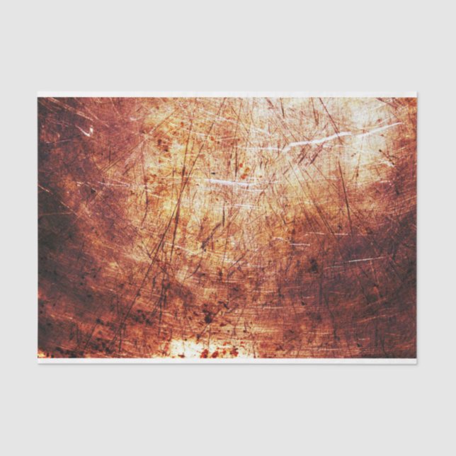 Rustic Texture Gold Rust Brown Decoupage Tissue Paper (Front)