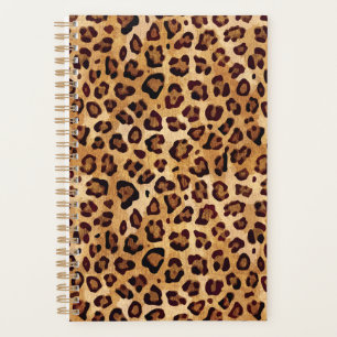 Rustic Texture Leopard Print Planner