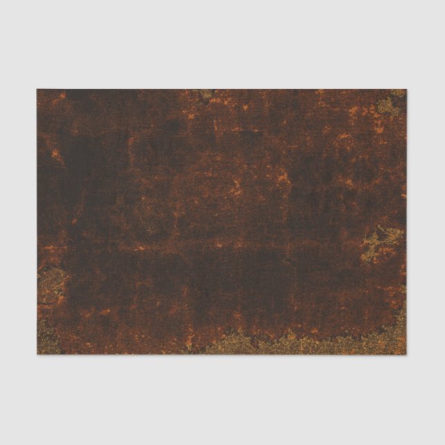 Rustic Texture Vintage Dark Brown Decoupage Tissue Paper (Front)