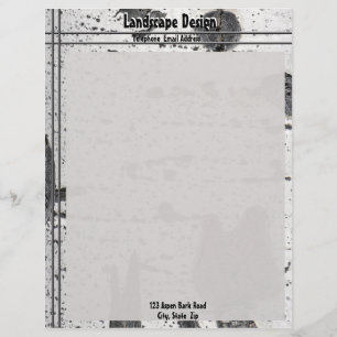 Rustic Texture White Aspen Tree Bark Photograph Letterhead Design