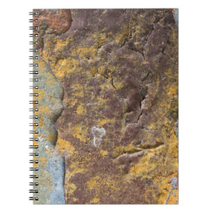 Rustic Texture With Flaking Paint On a Rusty Wall Spiral Notebook