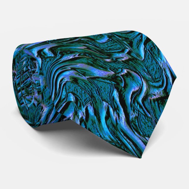 Rustic textured wall in burnt cadet blue  tie (Rolled)