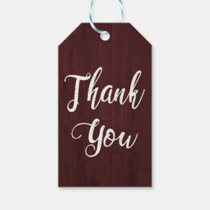 Rustic Thank You Redwood Wedding, Party, Wood Gift Tags