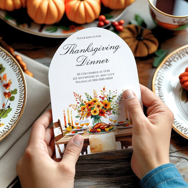 Rustic Thanks Thanksgiving Party  Invitation (Creator Uploaded)